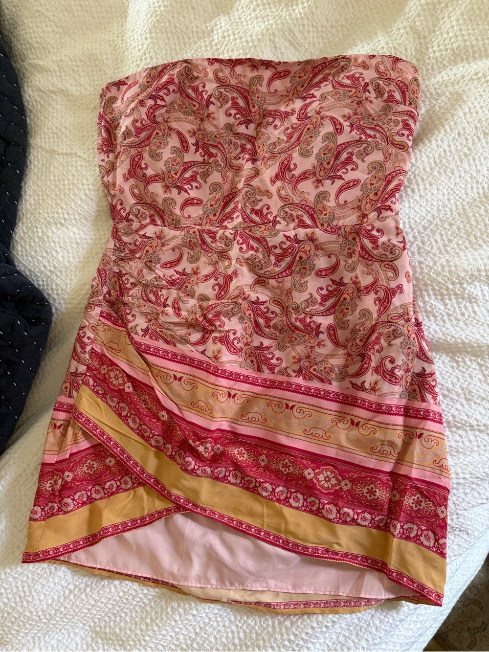 Strapless mini dress